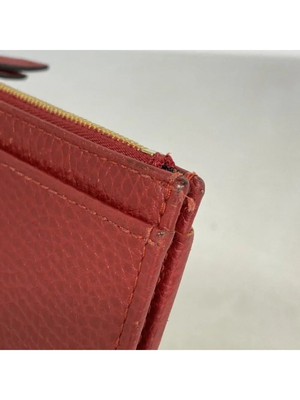 ★SOLD★ Gucci Coin Case GG Marmont Leather Red Gold - Picture 5 of 10